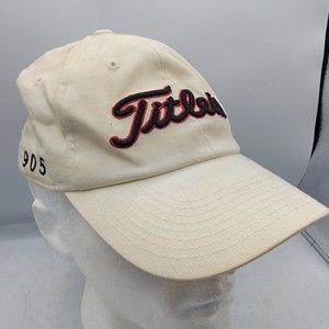 Titleist Beige Golf Hat Fitted Large XL Casual Outdoors Comfort Summer